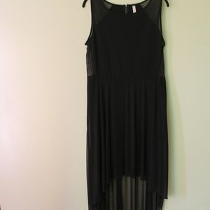 Black Sleeveless High-Low Dress